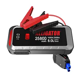 Пусковий пристрій Alligator Jump Starter 1500A/2500A 25800mAh зі Smart-клемами(JS847)