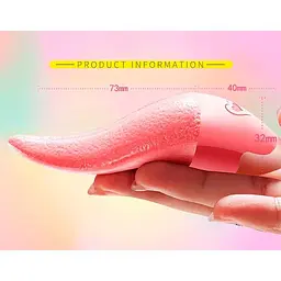 Кліторальний стимулятор з язичком, 10 режимів вібрації, USB, Рожевий - мініатюра 6