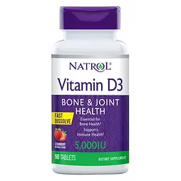 Вітаміни та мінерали Natrol Vitamin D3 5000 IU Fast Dissolve 90 таблеток