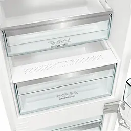 Холодильник Gorenje вбудований з нижн. мороз., 177x69x55см, 2 двері, 252 (76) л, А +, NF +, Зона св-ті, Диспл, Wi-Fi, Білі - мініатюра 7