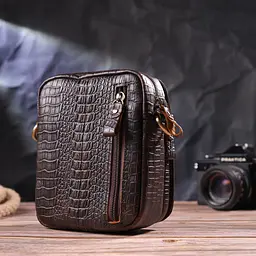 Чоловіча шкіряна сумка Vintage 13,5х18х6 см sum0022410 - мініатюра 8