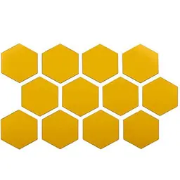 Дзеркальний декор акриловий самоклеючий STICKER WALL 80*70мм золото 12шт(D) SW-00002515