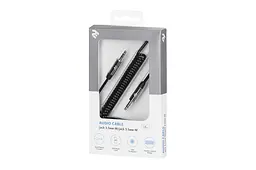 Аудіокабель AUX Mini-Jack 3,5 — Mini-Jack 3,5 2E Coiled MiniJack 1.8m Black - мініатюра 3
