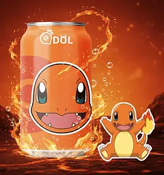 Газований напій Qdol Pokemon Lychee Charmander 330 мл - мініатюра 3