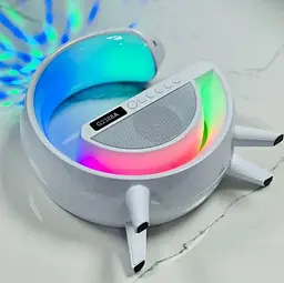 Нічник RGB G2388A акумуляторний музичний смарт-нічник колонка Білий - мініатюра 3