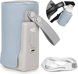 Підігрівач пляшечок Lionelo Thermup Go Plus Blue Sky Портативний блакитний (LOC-THERMUP GO PLUS BLUE SKY) - мініатюра 4