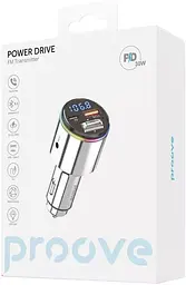 Автомобільний зарядний пристрій Proove FM Launcher Power Drive 30W (PD+QC3.0) Type-C+USB silver (FMPD30110006) - мініатюра 4