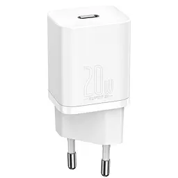 МЗП Super Si Quick Charger PD20W (1USB-C) + кабель Type-C to Lightning (TZCCSUP-B) Білий Baseus teh0029617