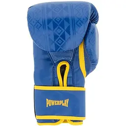 Рукавиці боксерські PowerPlay PP 3021 Ukraine Blue/Yellow - 16 унцій - мініатюра 3