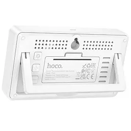 Електронний термогігрометр + годинник Hoco HX42 Indoor White - мініатюра 3
