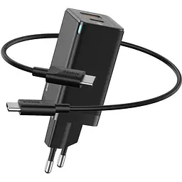 Блок живлення BASEUS 45W мережевий адаптер GAN mini 2 type-C usb-C+C вихода