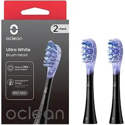 Насадка для зубної щітки Oclean UW02 B02 Ultra White Brush Head 2 шт. Black [6970810553550] [100966] - мініатюра 4