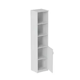 Пенал Анжело Ferrum-decor на 4 полиці з 1 дверима 1900x400x380 ДСП Білий 16 мм (FRD-104911)