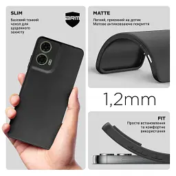 Чохол ArmorStandart Matte Slim Fit для Motorola G24 Camera cover Black - мініатюра 3