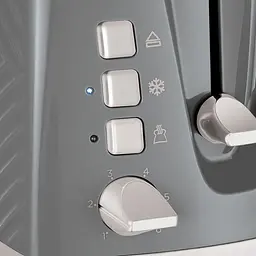 Тостер GrooWe 2 Slice 850Вт, підігрів, розморожування, пластик, сірий Russell Hobbs kuh0014911 - мініатюра 5