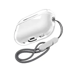 Чохол для навушників Apple AirPods Pro 2 2022, прозорий, Air, термополіуретан (TPU), протиударний, захист від подряпин, пилу і ударів, футляр з карабіном для кріплення, точні вирізи для доступу до роз"ємів, ArmorStandart (ARM82560) - мініатюра 3