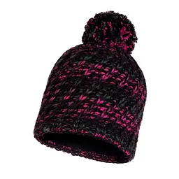 Шапка Buff Knitted & Polar Hat Valya Чорний-Рожевий