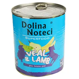 Вологий корм для собак Dolina Noteci Superfood з м'ясом телятини та ягняти 800 г - мініатюра 2