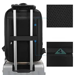 Рюкзак міський офісний розширюваний Tigernu T-B9152 12-19л для ноутбука 15.6" Black (17043) - мініатюра 6