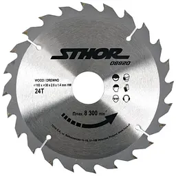 Диск пильний по дереву STHOR Ø=160/30 мм (8820)