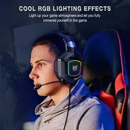 Дротова ігрова гарнітура Onikuma Gaming with RGB X8, USB, 3.5mm, 2.2m, black - мініатюра 7