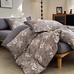 Постільна білизна двоспальна з текстурою льону простирадло на гумці Colorful Home 20524 180х220 см