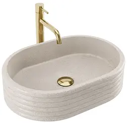 Умивальник Rea Nicoletta накладний 50x36 см beige matt REA-U7346