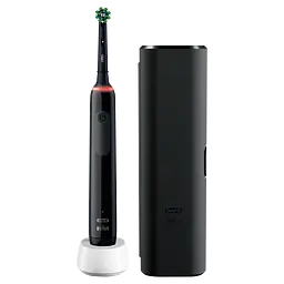 Електрична зубна щітка Oral-B Pro 3 3500 СrossAсtion + футляр, чорна - мініатюра 2
