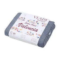 Плед Vladi Валенсія Parquet 140х200 біло-темно-синій (202678) - мініатюра 3