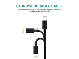 Кабель Lightning Choetech USB 2.0 AM to Lightning 1.2m Black (IP0026-BK) - мініатюра 6