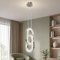 Підвісна LED-люстра Artlight 7709/2A-CH із сяйливими кришталевими петлями в полірованому хромі - мініатюра 2