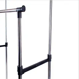 Вішалка телескопічна стійка подвійна для одягу та взуття Double Pole Clothes