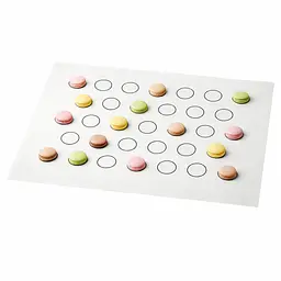 Килимок силіконовий з розміткою шаблон для макарон 30 × 40 см Білий 88289