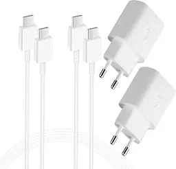 Комплект із двох зарядок USB-C 25W та кабелів 1,5 м