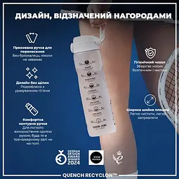 Пляшка для води ION8 1000 мл BPA Free Times To Drink (ЕКО пляшка) Ice (I8RF1000PIMOT2) - мініатюра 5