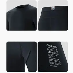 Комплект термобілизни Naturehike NH22NY001 XXL Чорний (1047-6927595704936) - мініатюра 3