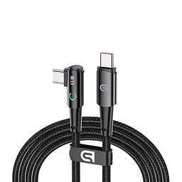 Кабель ArmorStandart AT-C1D USB Type-C to 90-degree USB Type-C 100W 1,2m Black (ARM75870)