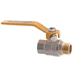 Кран кульовий Koer KR.215.G - 1/2" FM ГШВ Yellow, ручка "важіль" жовта KR0116 - мініатюра 2
