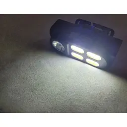 Ліхтар акумуляторний KX-211 налобний універсальний XPE+COB USB 18650 - мініатюра 7