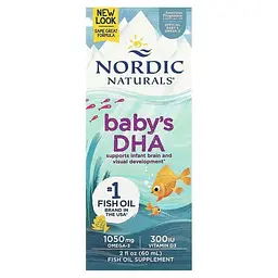 Рідкий риб'ячий жир + Д3 Nordic Naturals Baby's DHA для дітей 60 мл - мініатюра 2