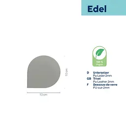 Підставки під чашку Kela Edel 10х10 см 4 шт. світло-сірі (12666) - мініатюра 2