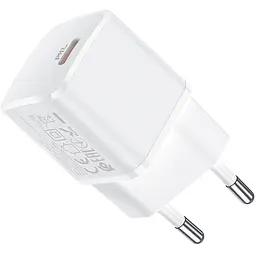 Мережевий зарядний пристрій Hoco N10 1Type-C (PD20W) 3 A White - мініатюра 3