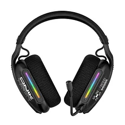 Бездротові ігрові навушники Onikuma GT808 геймерська Bluetooth гарнітура з мікрофоном та RGB Black (19118) - мініатюра 3
