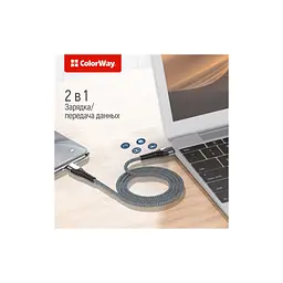 Дата кабель USB-C to Lightning 1.0m ColorWay (CW-CBPDCL033-GR) - мініатюра 8