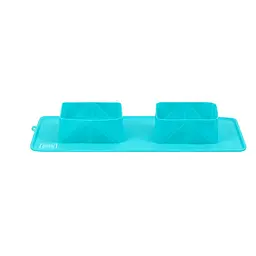 Миска складана Waudog Silicone, 385х230х50 мм, блакитна - мініатюра 2