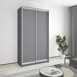 Шафа-купе дводверна MebelStar Стандарт AL 2ДСП 130x45x240 см Антрацит (MBS-3549)