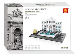 Конструктор Wange Архітектура 3D Фонтан Треві Fontana di Trevi-Rome 4212 дитячий 688 деталей - мініатюра 2