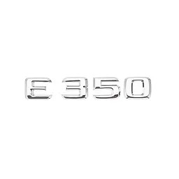 Емблема напис E350 для Mercedes-Benz E-Class хром 135х23 мм пластик (на скотчі)