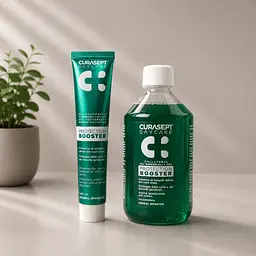 Набір Curasept Daycare Protection Booster Herbal Invasion (зубна паста 75 мл+ополіскувач 500 мл)