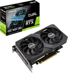 Відеокарта GeForce RTX 3060 12GB Asus Dual V2 OC (DUAL-RTX3060-O12G-V2) Б/В